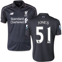 Youth 51 Lloyd Jones Liverpool FC Jersey - 15/16 England Football Club New Balance Authentic Black Third Soccer Short Shirt