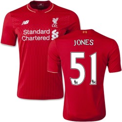 Youth 51 Lloyd Jones Liverpool FC Jersey - 15/16 England Football Club New Balance Authentic Red Home Soccer Short Shirt