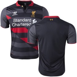 Men's Blank Liverpool FC Jersey - 14/15 England Football Club Warrior Authentic Black Third Soccer Short Shirt