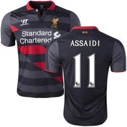 Men's 11 Oussama Assaidi Liverpool FC Jersey - 14/15 England Football Club Warrior Authentic Black Third Soccer Short Shirt