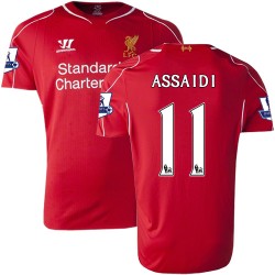 Men's 11 Oussama Assaidi Liverpool FC Jersey - 14/15 England Football Club Warrior Authentic Red Home Soccer Short Shirt