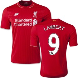 Youth 9 Rickie Lambert Liverpool FC Jersey - 15/16 England Football Club New Balance Authentic Red Home Soccer Short Shirt