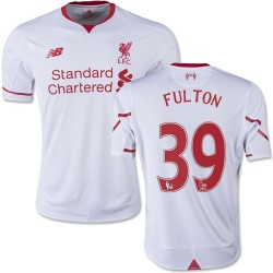 Youth 39 Ryan Fulton Liverpool FC Jersey - 15/16 England Football Club New Balance Authentic White Away Soccer Short Shirt