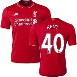 Men's 40 Ryan Kent Liverpool FC Jersey - 15/16 England Football Club New Balance Replica Red Home Soccer Short Shirt