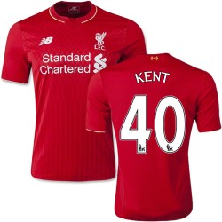 Youth 40 Ryan Kent Liverpool FC Jersey - 15/16 England Football Club New Balance Authentic Red Home Soccer Short Shirt