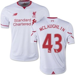 Youth 43 Ryan McLaughlin Liverpool FC Jersey - 15/16 England Football Club New Balance Authentic White Away Soccer Short Shirt