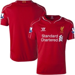 Youth Blank Liverpool FC Jersey - 14/15 England Football Club Warrior Authentic Red Home Soccer Short Shirt