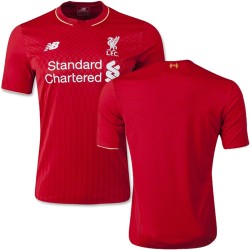 Youth Blank Liverpool FC Jersey - 15/16 England Football Club New Balance Authentic Red Home Soccer Short Shirt