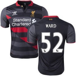 Men's 52 Danny Ward Liverpool FC Jersey - 14/15 England Football Club Warrior Authentic Black Third Soccer Short Shirt