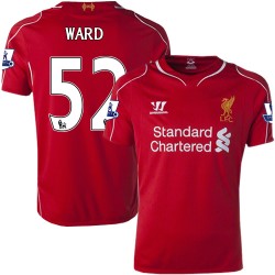 Youth 52 Danny Ward Liverpool FC Jersey - 14/15 England Football Club Warrior Replica Red Home Soccer Short Shirt