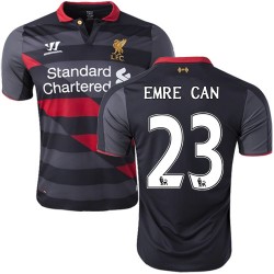 Men's 23 Emre Can Liverpool FC Jersey - 14/15 England Football Club Warrior Authentic Black Third Soccer Short Shirt