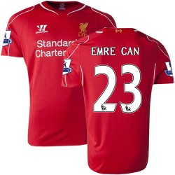 Men's 23 Emre Can Liverpool FC Jersey - 14/15 England Football Club Warrior Replica Red Home Soccer Short Shirt