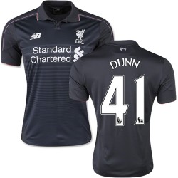 Men's 41 Jack Dunn Liverpool FC Jersey - 15/16 England Football Club New Balance Replica Black Third Soccer Short Shirt
