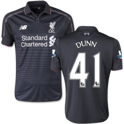 Youth 41 Jack Dunn Liverpool FC Jersey - 15/16 England Football Club New Balance Authentic Black Third Soccer Short Shirt