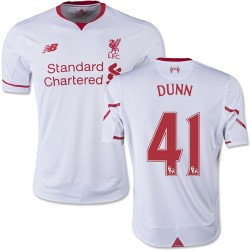 Youth 41 Jack Dunn Liverpool FC Jersey - 15/16 England Football Club New Balance Authentic White Away Soccer Short Shirt
