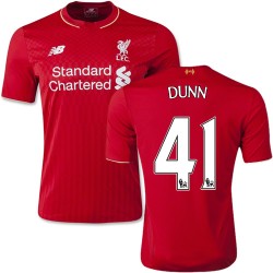 Youth 41 Jack Dunn Liverpool FC Jersey - 15/16 England Football Club New Balance Replica Red Home Soccer Short Shirt