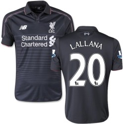 Youth 20 Adam Lallana Liverpool FC Jersey - 15/16 England Football Club New Balance Authentic Black Third Soccer Short Shirt
