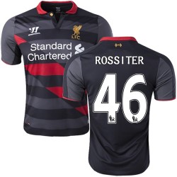 Men's 46 Jordan Rossiter Liverpool FC Jersey - 14/15 England Football Club Warrior Replica Black Third Soccer Short Shirt