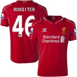 Youth 46 Jordan Rossiter Liverpool FC Jersey - 14/15 England Football Club Warrior Replica Red Home Soccer Short Shirt