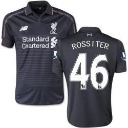 Youth 46 Jordan Rossiter Liverpool FC Jersey - 15/16 England Football Club New Balance Authentic Black Third Soccer Short Shirt